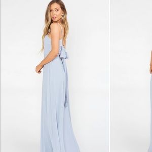 COPY - Show Me Your MuMu Lauren Tie Maxi Dress - Steel Blue